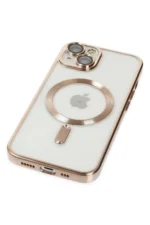 Uray store Apple iPhone 14 Plus Kılıf Kross Magneticsafe Kapak - Gold - Görsel 5