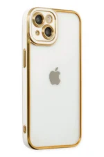 Uray store Apple iPhone 14 Plus Kılıf Liva Lens Silikon - Beyaz