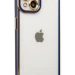 Uray store Apple iPhone 14 Plus Kılıf Liva Lens Silikon - Mavi
