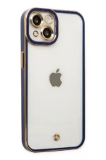 Uray store Apple iPhone 14 Plus Kılıf Liva Lens Silikon - Mavi