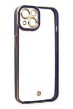 Uray store Apple iPhone 14 Plus Kılıf Liva Lens Silikon - Mavi - Görsel 4
