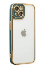 Uray store Apple iPhone 14 Plus Kılıf Liva Lens Silikon - Yeşil