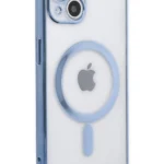Uray store Apple iPhone 14 Plus Kılıf Magneticsafe Lazer Silikon - Sierra Blue