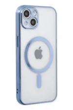 Uray store Apple iPhone 14 Plus Kılıf Magneticsafe Lazer Silikon - Sierra Blue