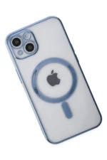 Uray store Apple iPhone 14 Plus Kılıf Magneticsafe Lazer Silikon - Sierra Blue - Görsel 3