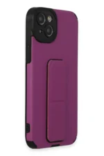 Uray store Apple iPhone 14 Plus Kılıf Mega Standlı Silikon - Mor - Görsel 2