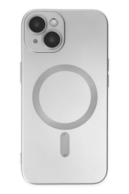 Uray store Apple iPhone 14 Plus Kılıf Moshi Lens Magneticsafe Silikon - Gümüş