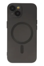 Uray store Apple iPhone 14 Plus Kılıf Moshi Lens Magneticsafe Silikon - Siyah