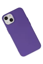 Uray store Apple iPhone 14 Plus Kılıf Nano içi Kadife Silikon - Mor - Görsel 3