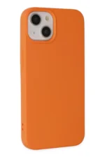Uray store Apple iPhone 14 Plus Kılıf Nano içi Kadife Silikon - Turuncu - Görsel 2
