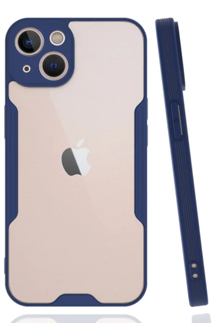Uray store Apple iPhone 14 Plus Kılıf Platin Silikon - Lacivert