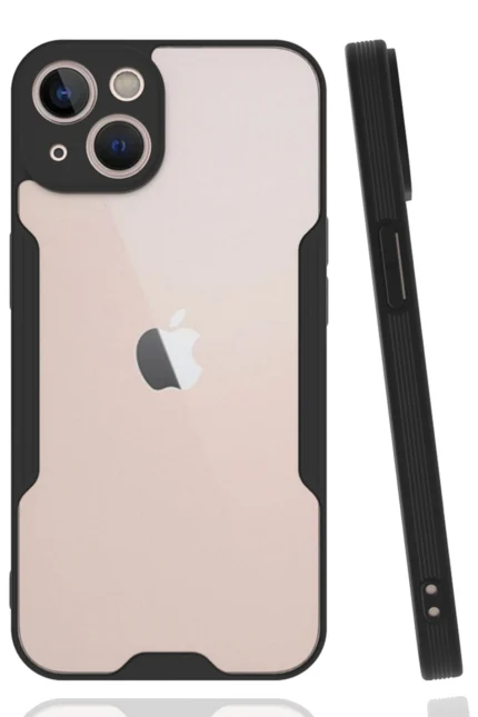 Uray store Apple iPhone 14 Plus Kılıf Platin Silikon - Siyah