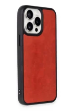 Uray store Apple iPhone 14 Pro Kılıf Aras Deri Kapak - Kırmızı - Görsel 2