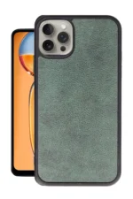 Uray store Apple iPhone 14 Pro Kılıf Aras Deri Kapak - Koyu Yeşil
