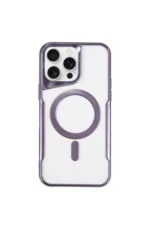 Uray store Apple iPhone 14 Pro Kılıf Boyi Magsafe Silikon Kapak - Derin Mor