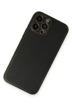 Uray store Apple iPhone 14 Pro Kılıf Coco Deri Silikon Kapak - Siyah - Görsel 2