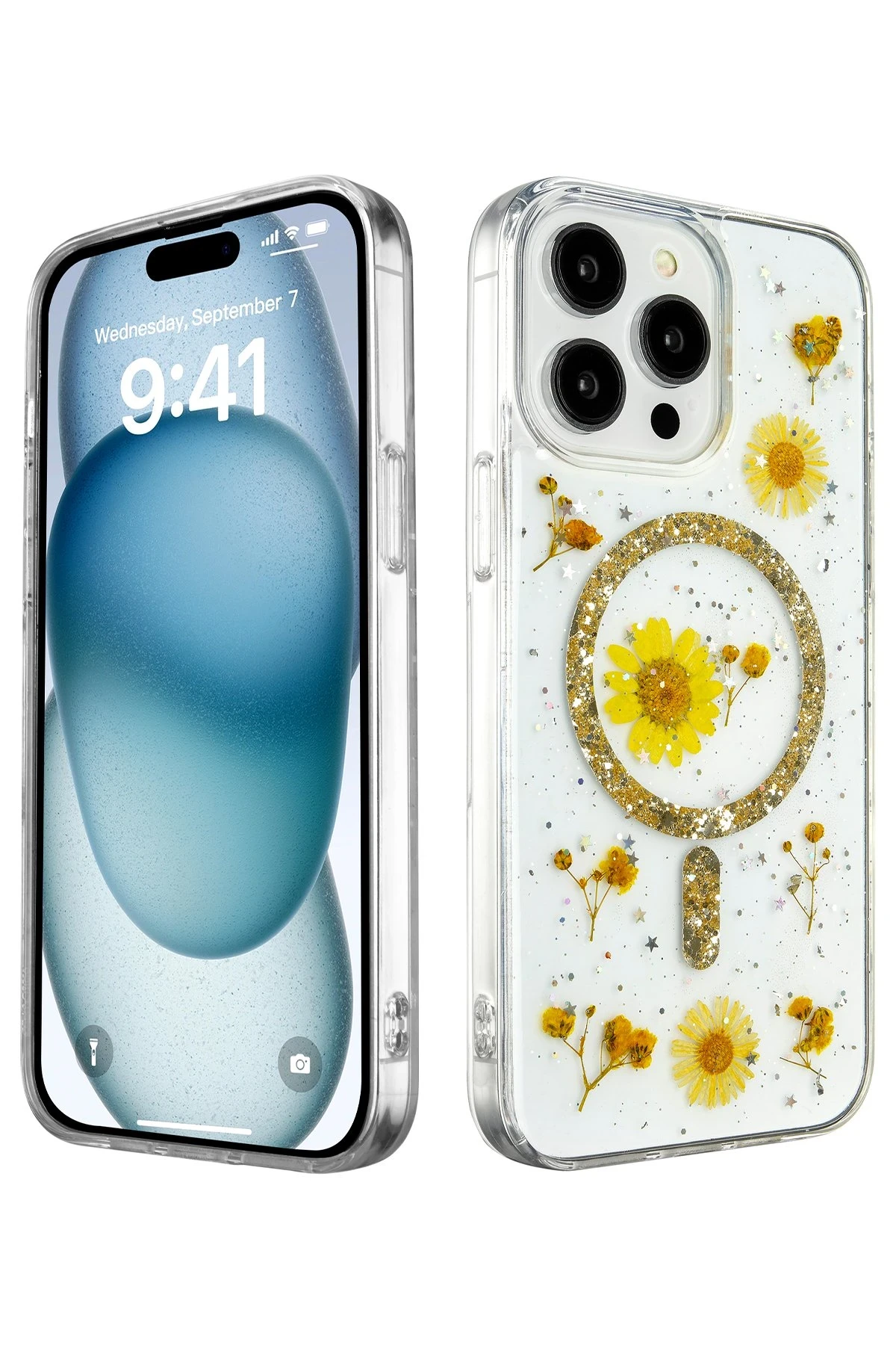 newface-iphone-14-pro-kilif-daisy-simli-magsafe-kapak-gold-default Uray store Apple iPhone 14 Pro Kılıf Daisy Simli Magsafe Kapak - Gold - Görsel 1