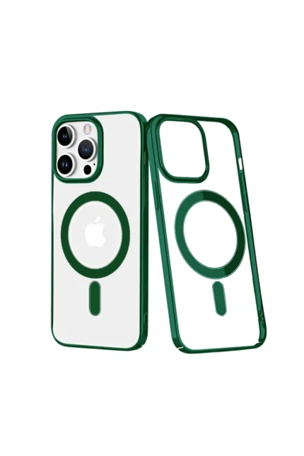 Uray store Apple iPhone 14 Pro Kılıf Element Magneticsafe Sert Kapak - Köknar Yeşili