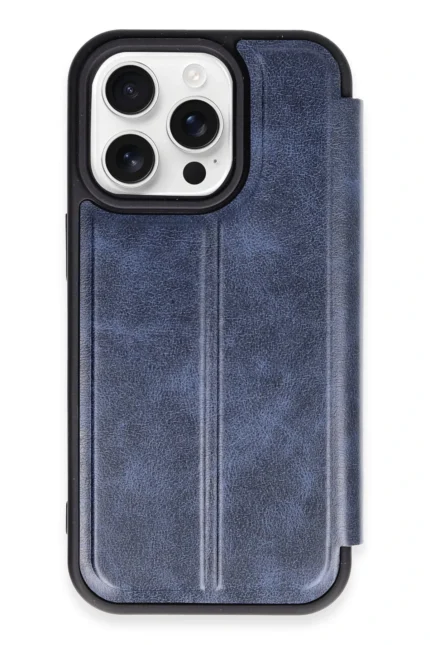 Uray store Apple iPhone 14 Pro Kılıf Flip Cover - Lacivert