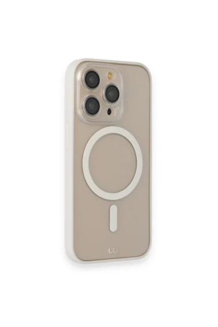Uray store Apple iPhone 14 Pro Kılıf Grand Magneticsafe Kapak - Beyaz