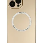 Uray store Apple iPhone 14 Pro Kılıf Jack Magneticsafe Lens Silikon - Gold