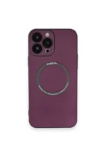 Uray store Apple iPhone 14 Pro Kılıf Jack Magneticsafe Lens Silikon - Mürdüm