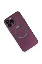 Uray store Apple iPhone 14 Pro Kılıf Jack Magneticsafe Lens Silikon - Mürdüm - Görsel 3