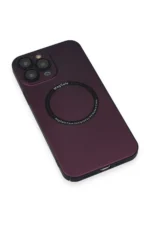 Uray store Apple iPhone 14 Pro Kılıf Jack Magneticsafe Lens Silikon - Mürdüm - Görsel 5