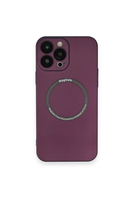 Uray store Apple iPhone 14 Pro Kılıf Jack Magneticsafe Lens Silikon - Mürdüm