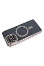 Uray store Apple iPhone 14 Pro Kılıf Joke Simli Magneticsafe Kılıf - Gri - Görsel 2