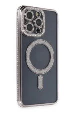 Uray store Apple iPhone 14 Pro Kılıf Joke Simli Magneticsafe Kılıf - Gri