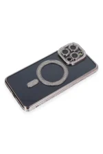 Uray store Apple iPhone 14 Pro Kılıf Joke Simli Magneticsafe Kılıf - Gri - Görsel 3