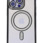 Uray store Apple iPhone 14 Pro Kılıf Joke Simli Magneticsafe Kılıf - Siyah