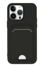 Uray store Apple iPhone 14 Pro Kılıf Kelvin Kartvizitli Silikon - Siyah