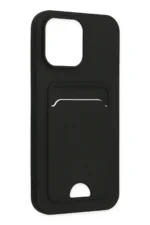 Uray store Apple iPhone 14 Pro Kılıf Kelvin Kartvizitli Silikon - Siyah - Görsel 3