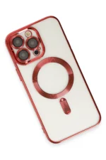 Uray store Apple iPhone 14 Pro Kılıf Kross Magneticsafe Kapak - Kırmızı - Görsel 3