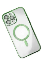 Uray store Apple iPhone 14 Pro Kılıf Kross Magneticsafe Kapak - Koyu Yeşil - Görsel 3