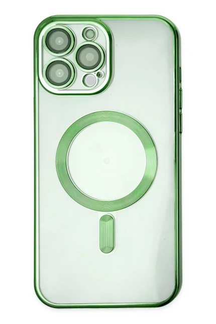 Uray store Apple iPhone 14 Pro Kılıf Kross Magneticsafe Kapak - Koyu Yeşil