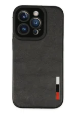 Uray store Apple iPhone 14 Pro Kılıf Loop Deri Silikon - Siyah