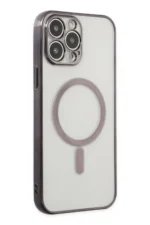 Uray store Apple iPhone 14 Pro Kılıf Magneticsafe Lazer Silikon - Siyah
