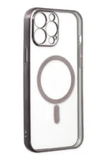 Uray store Apple iPhone 14 Pro Kılıf Magneticsafe Lazer Silikon - Siyah - Görsel 4