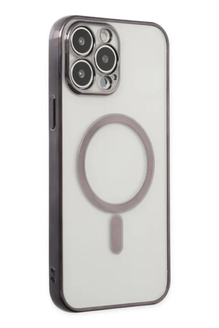 Uray store Apple iPhone 14 Pro Kılıf Magneticsafe Lazer Silikon - Siyah