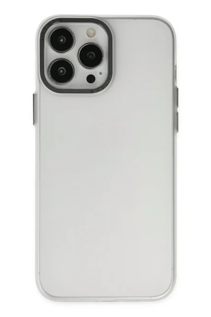 Uray store Apple iPhone 14 Pro Kılıf Modos Metal Kapak - Şeffaf