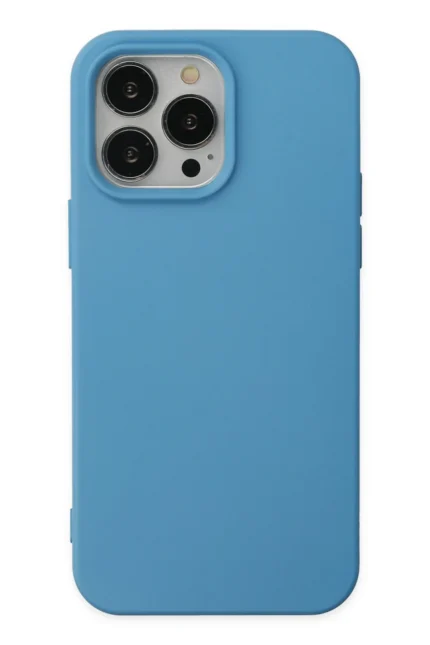 Uray store Apple iPhone 14 Pro Kılıf Nano içi Kadife Silikon - Mavi