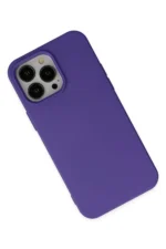 Uray store Apple iPhone 14 Pro Kılıf Nano içi Kadife Silikon - Mor - Görsel 3