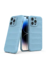 Uray store Apple iPhone 14 Pro Kılıf Optimum Silikon - Sky Blue - Görsel 3