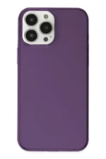 Uray store Apple iPhone 14 Pro Kılıf Pc Sert Şeffaf Kapak - Mor