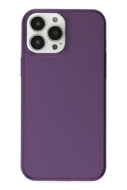 Uray store Apple iPhone 14 Pro Kılıf Pc Sert Şeffaf Kapak - Mor