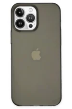 Uray store Apple iPhone 14 Pro Kılıf Pc Sert Şeffaf Kapak - Siyah