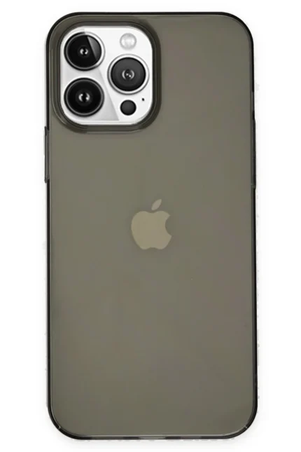 Uray store Apple iPhone 14 Pro Kılıf Pc Sert Şeffaf Kapak - Siyah